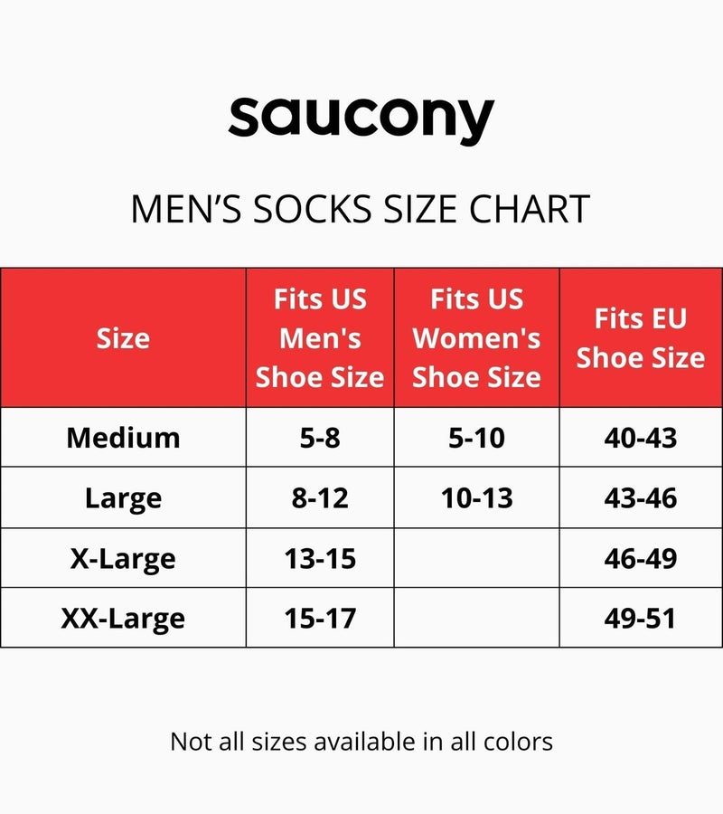 Saucony Men's Multi-Pack Bolt Performance Comfort Fit No-Show Socks, White (6 Pairs), Shoe Size: 13-15 - Image 3