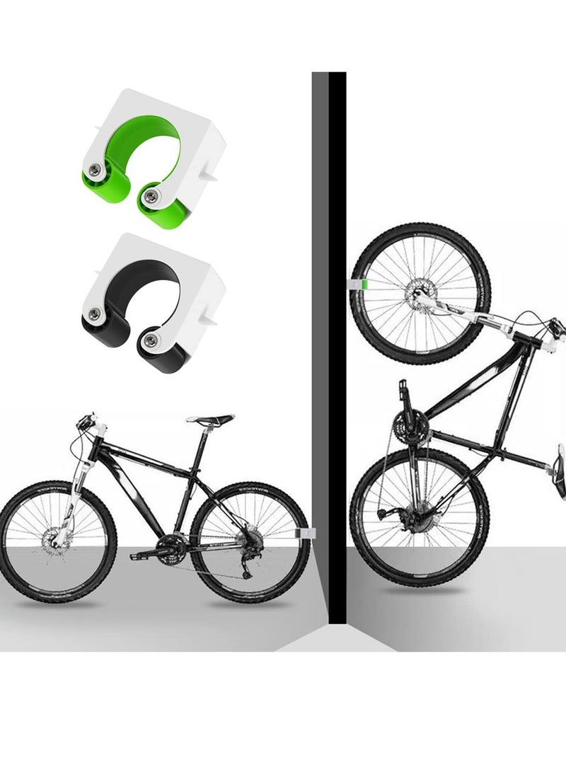 Excefore مشبك تثبيت دراجة الجبال، 2 قطعة رف تخزين داخلي للدراجة مع تثبيت براغي، حوامل جدار الدراجة، لمشابك وقوف الدراجات، 1.75-2.25 إنش - Image 4