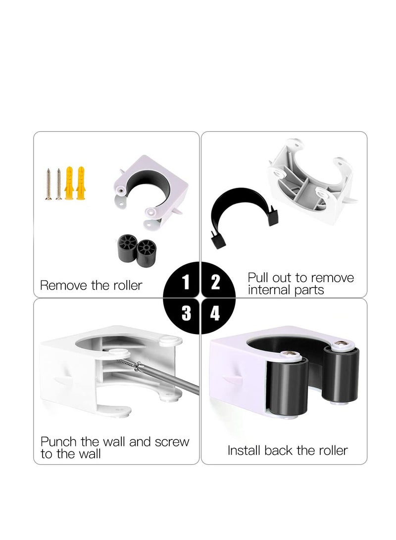 Excefore مشبك تثبيت دراجة الجبال، 2 قطعة رف تخزين داخلي للدراجة مع تثبيت براغي، حوامل جدار الدراجة، لمشابك وقوف الدراجات، 1.75-2.25 إنش - Image 5