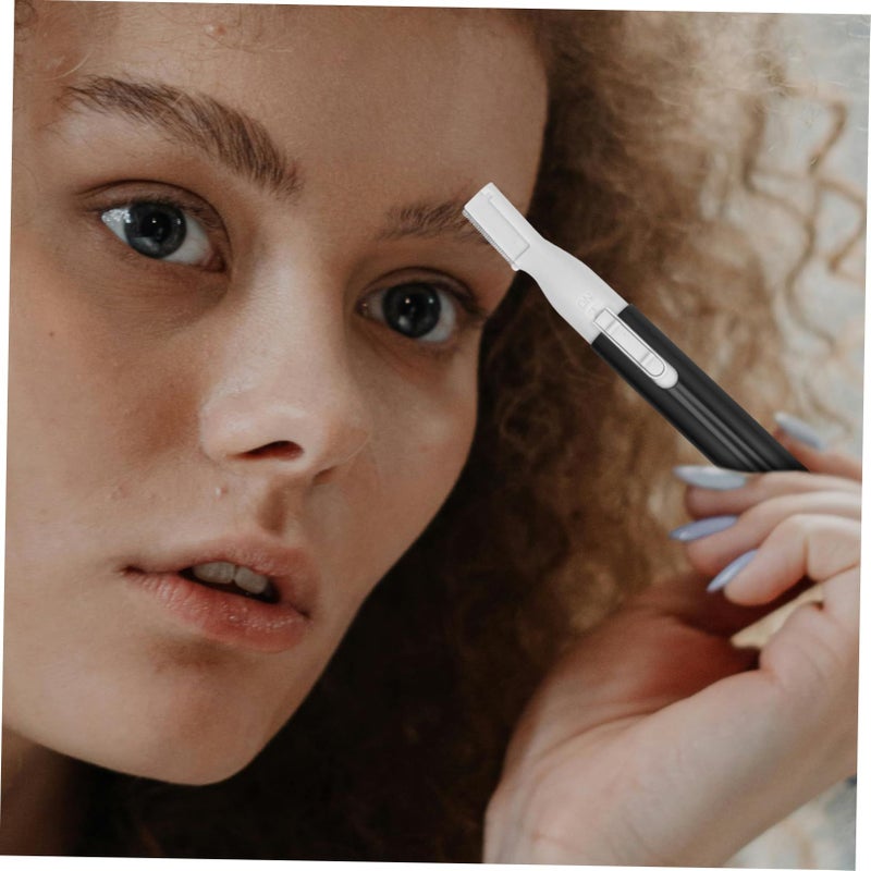 Professional Electric Bikini Trimmer Facial Hair Remover for Women Portable Eyebrow Shaver Black - Image 4