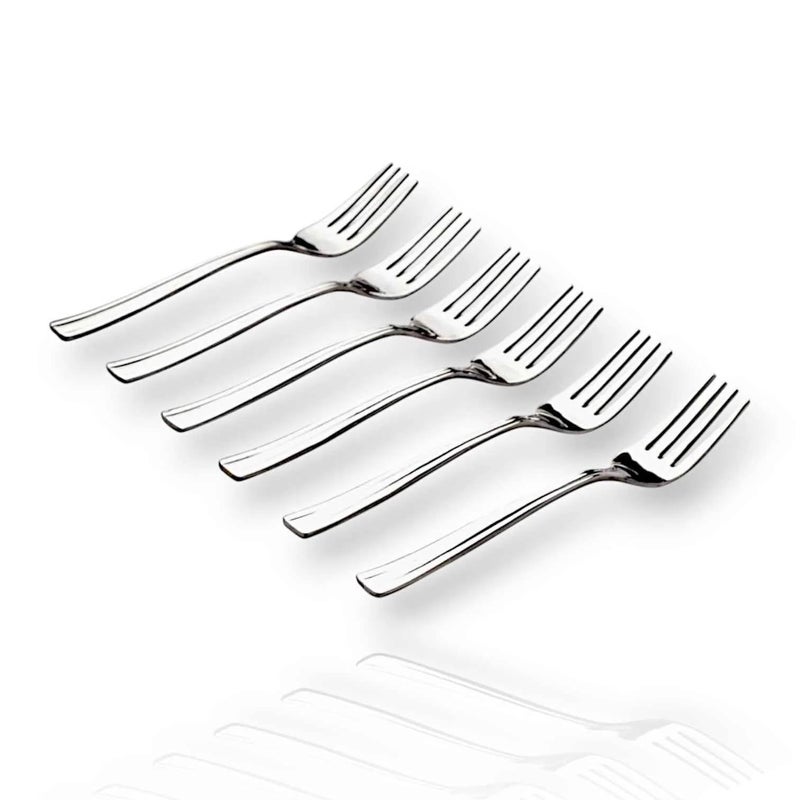 Tosaa Baby Fork Royal Plain 16G-Pack of 6 for Home & Kitchen,Use for Lunch and Dinner with Dishes Like Noodles, Pasta, and More. - Image 4