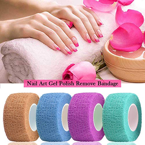 Noverlife 12 Colors Non-wonven Self Adhesive Bandage Wrap for Finger Guard Nail Protector, 2.5cm x 4.5m / 1" x 5yd Waterproof Cohesive Elastic Tape Sports Fixing Band Stretch Wrap - Image 4
