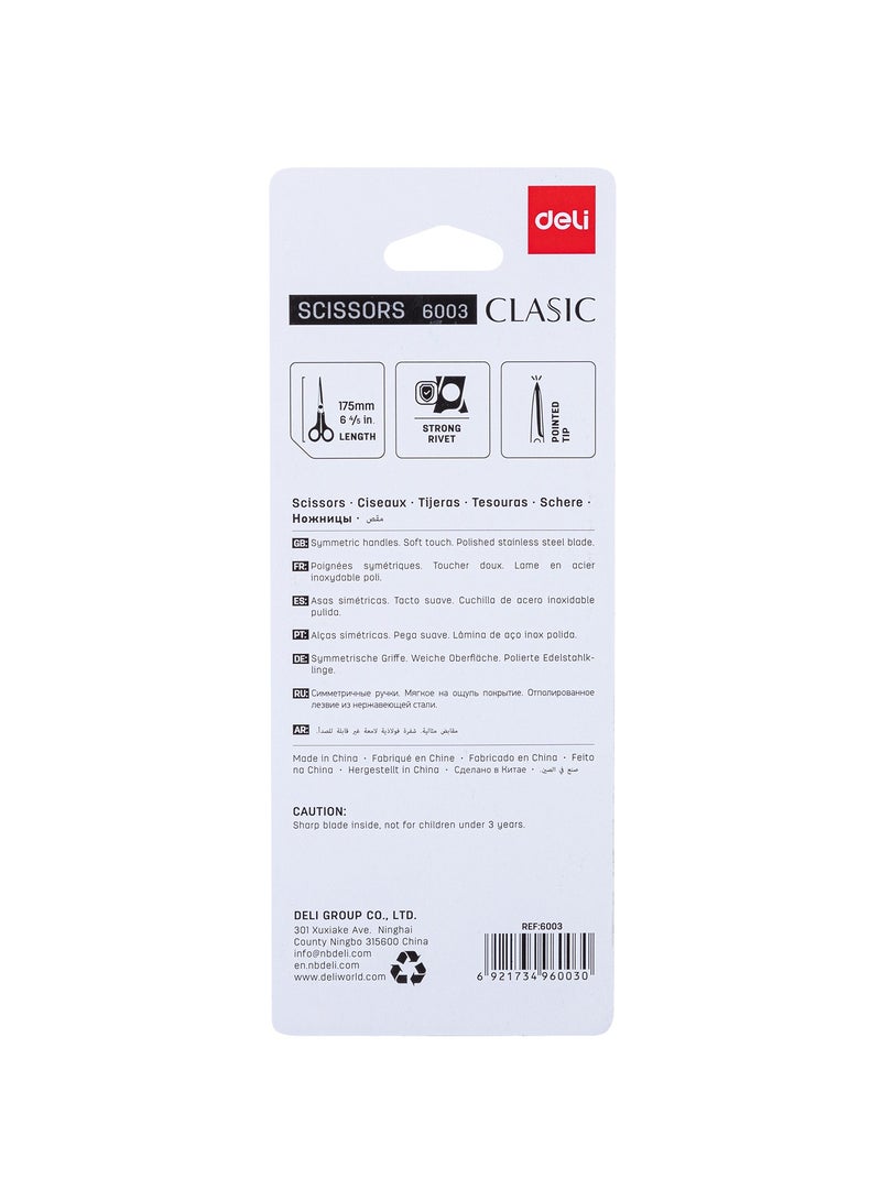 Deli E6003 Scissors - 175mm, Assorted Colors - Image 5