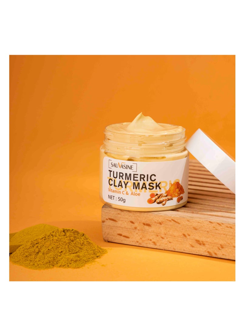 SAUVASINE - Vitamin C & Aloe Formula Turmeric Clay Mask 50 g - Image 1
