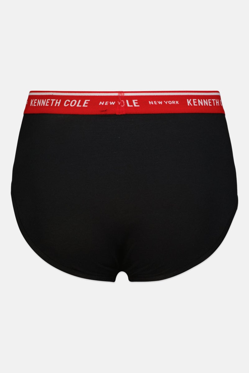 Kenneth Cole Men 2 PIece Brand Logo Briefs, Black - Image 2