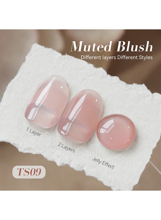 Born Pretty Gel Nail Polish,liter Raw powder Gel Nail Polish Jelly Sheer Translucent Neutral Gel Polish Soak Off Nail Art Gel 15ml,Jelly Nude Gel Nail Polish Sheer Translucent Transparent Skin Stone Natural Gel Polish Nail Art DIY at Home 15ML,#09 - Image 2