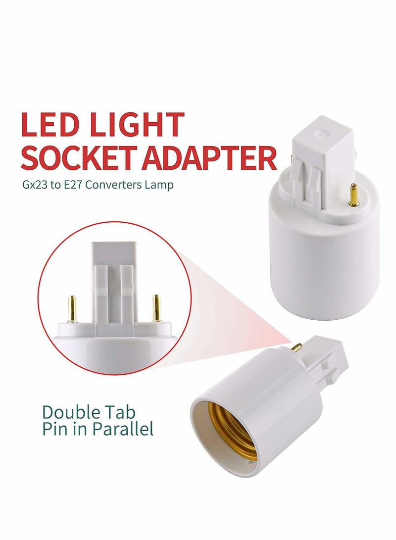 NIBEMINENT Gx23 to E26/E27 Lamp Base Holder Socket Adapter, Light Sockets Adapter - Image 2
