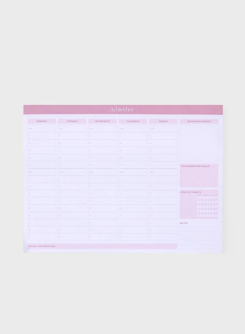 Prickly Pear Achievher A4 Affirmation Weekly Planner