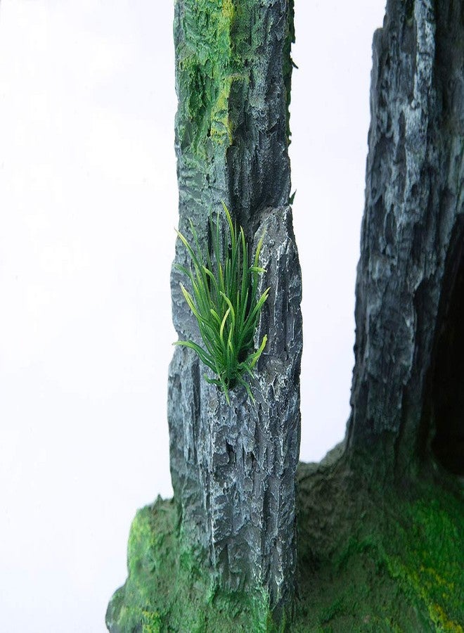 FEDOUR Aquarium Mountain View Stone Ornament Tree Rock Cave Landscape, Large Aquarium Ornament Rock Artificial Fish Tank Decoration - Image 5