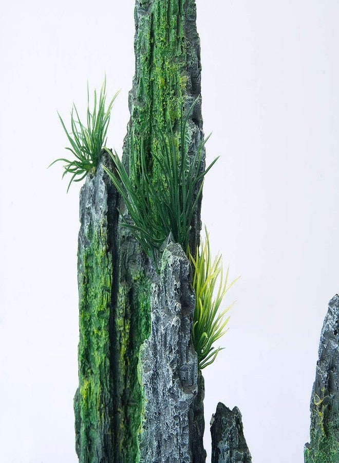 FEDOUR Aquarium Mountain View Stone Ornament Tree Rock Cave Landscape, Large Aquarium Ornament Rock Artificial Fish Tank Decoration - Image 4