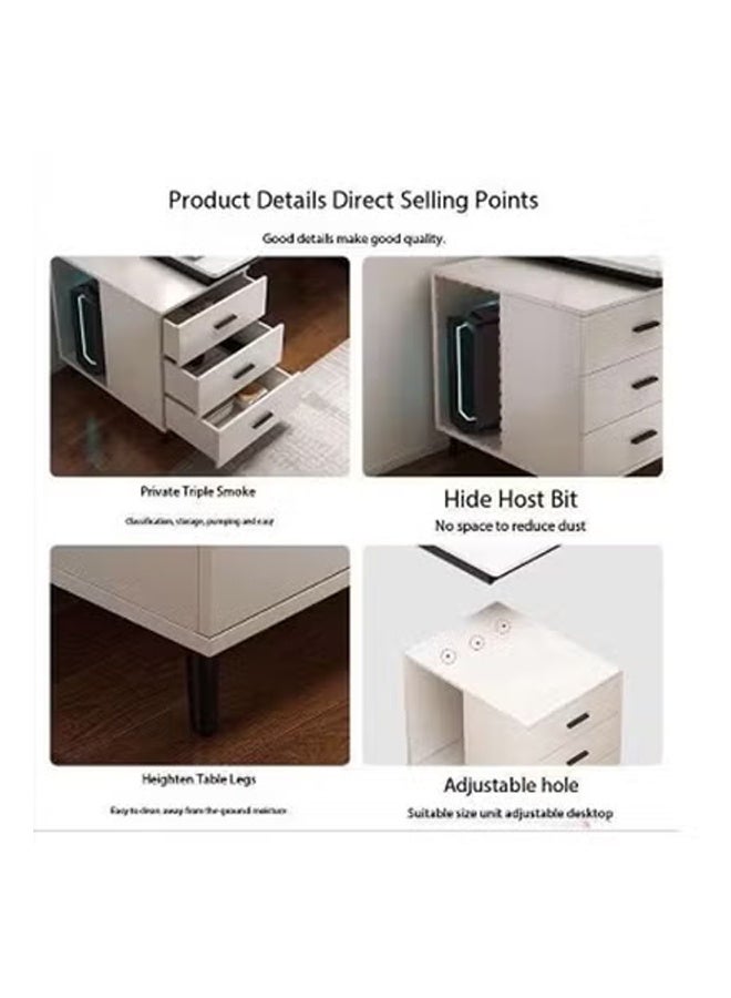 كيكي طاولة كمبيوتر وطاولة متعددة الوظائف للمكتب المنزلي مقاس 120 سم مع 3 أدراج - Image 2