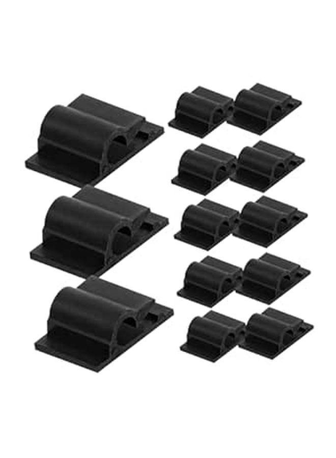 Self Adhesive Cable Holder Clips 100Pcs Black Durable Wire Management For Desk Home Office - Image 1
