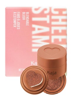 KAJA KAJA Blusher  Cheeky Stamp 07 Spicy  Buildable  Blendable Shade with Heartshaped Applicator Sunkissed Finish Travel size Hygienic Suitable for Beginners Portable Korean Makeup 017 Oz 
