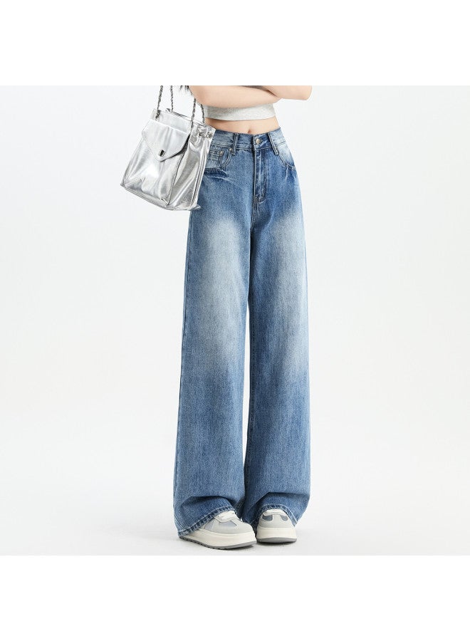 EPTISON Retro Women'S Jeans 2025 Autumn Loose High-Street Slimming Comfort Versatile Wide-Leg Pants - Image 2