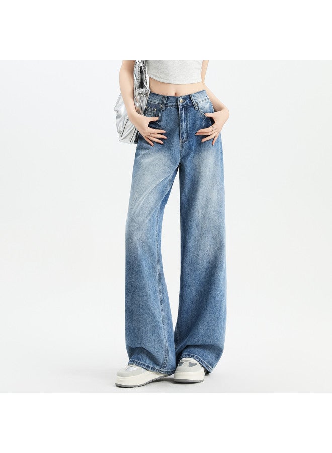 EPTISON Retro Women'S Jeans 2025 Autumn Loose High-Street Slimming Comfort Versatile Wide-Leg Pants - Image 3