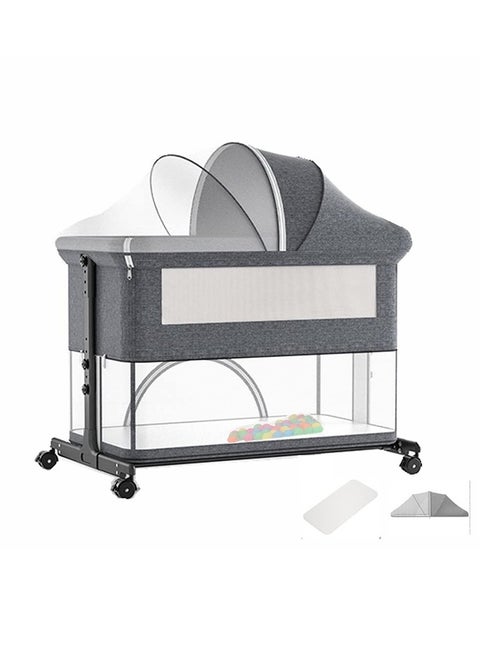 Portable Foldable Crib Bed With Wheels