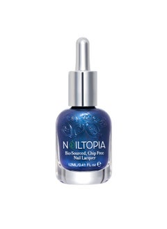 Nailtopia Plantbased Chip Free Nail Lacquer Non Toxic, Biosourced, Longlasting, Strengthening Polish Ride The Wave (Royal Blue) 0.41Oz  - Image 1