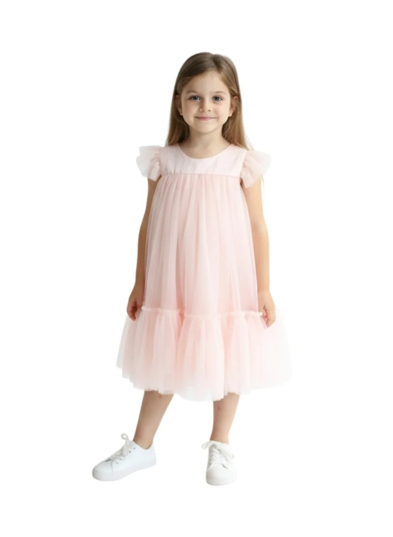 D'Daniela Ruffled Tulle Dress