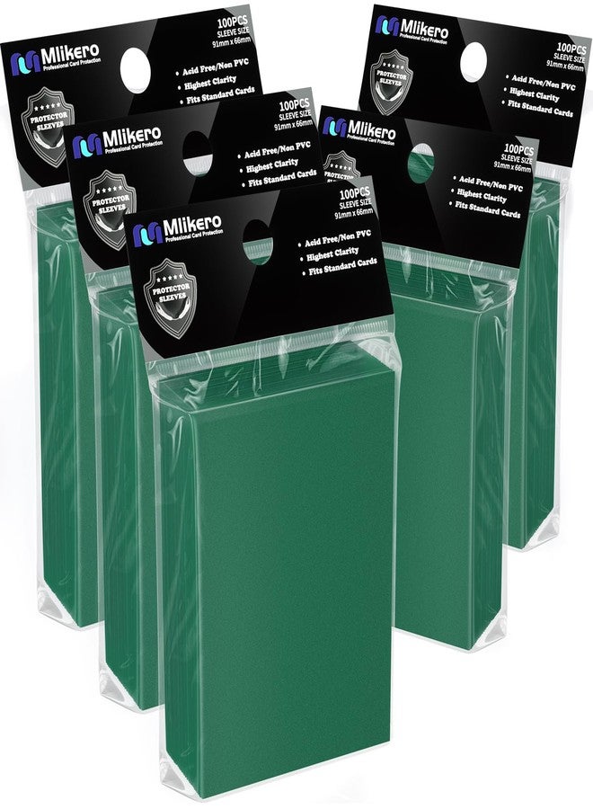 Mlikero 500 Count Card Sleeves, Matte Magic Card Sleeves, Smooth Shuffle & Tear Resistant, Fit for MTG, TCG, CCG (Dark Green) - Image 1