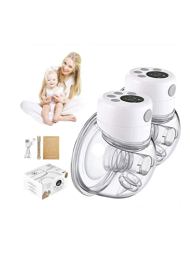 Cool Baby Style Milk Pump Wearable Milk Pump S12 Hands Free Milk Pump Electric Portable Milk Pump Wireless Breast Pump Hand Free 2 Pack  - Image 1