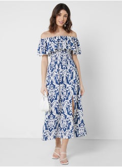 ELLA Off Shoulder Printed Dress  - Image 1