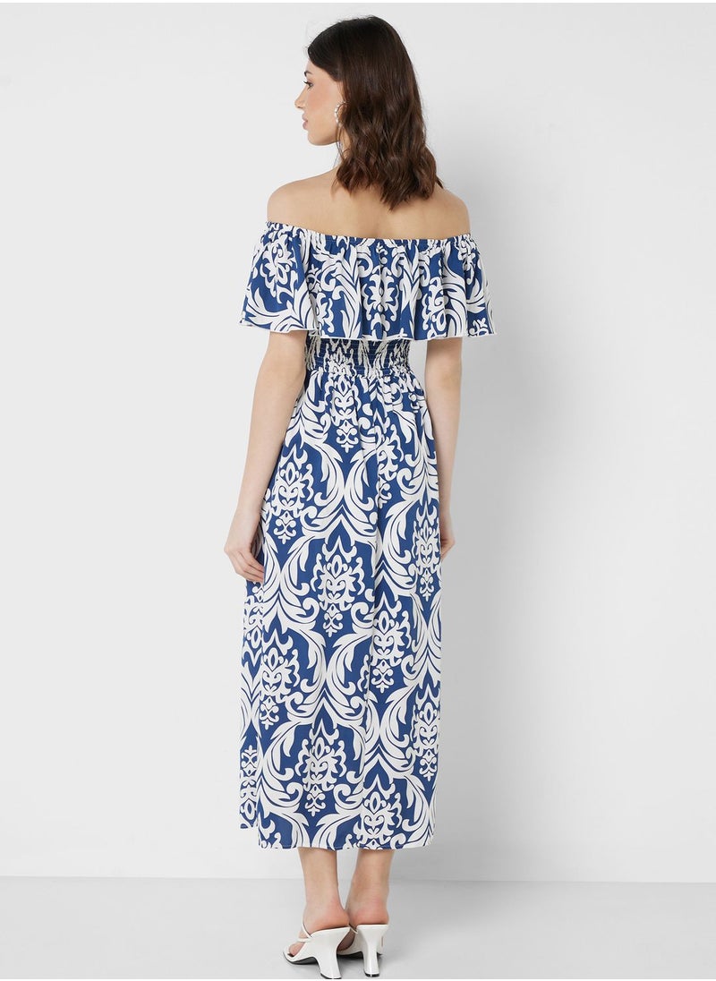 ELLA Off Shoulder Printed Dress  - Image 2
