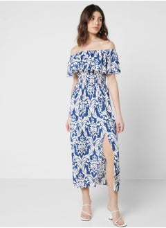 ELLA Off Shoulder Printed Dress  - Image 4