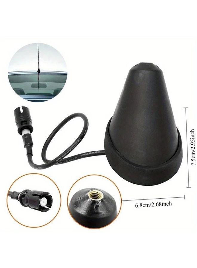 Black Car Shark Fin Antenna Cover Compatible with Volkswagen Golf Jetta Polo - Image 3
