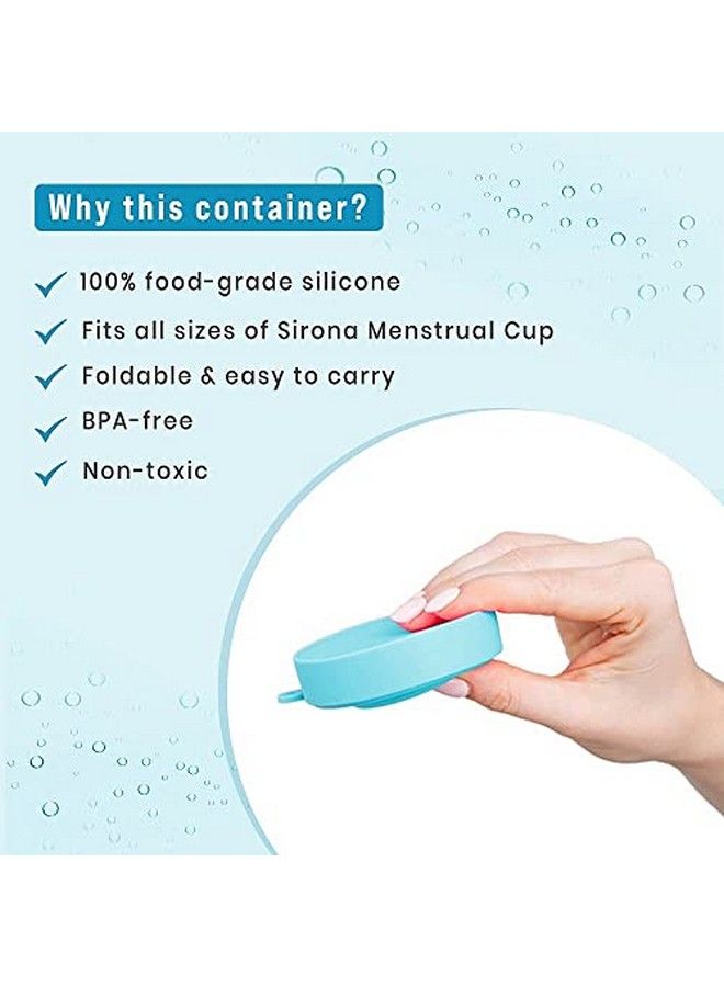 Sirona Collapsible Silicone Cup Foldable Sterilizing Container Cup For Menstrual Cup 1 Unit With Reusable Menstrual Cup Large (Pack Of 1) ; Kills 99% Of Germs ; Menstrual Cup Sterilizer - Image 4