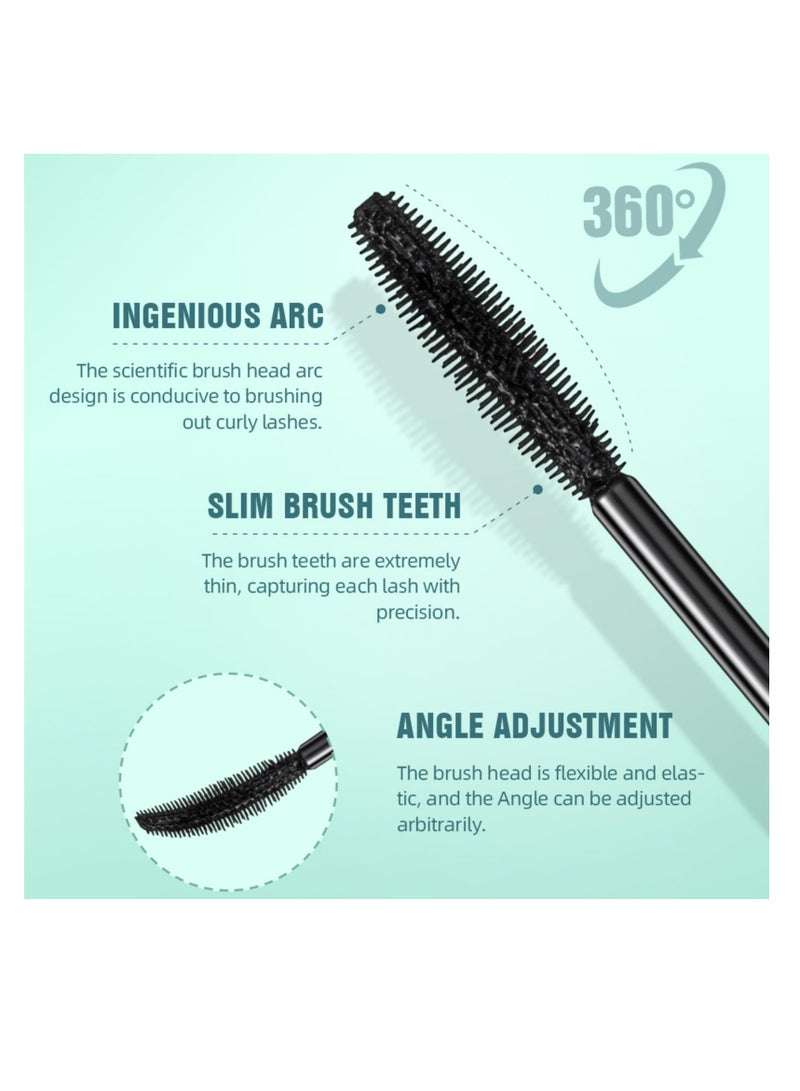 Mascara Black, Volume and Length Waterproof Mascara, False Lash Effect Mascara, Natural Thick Curled Eyelashes, No Clumping or Non Smudging & No Flaking, Soft Fibre Brush, Lasting All Day, 10ml