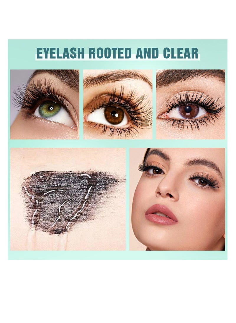 Mascara Black, Volume and Length Waterproof Mascara, False Lash Effect Mascara, Natural Thick Curled Eyelashes, No Clumping or Non Smudging & No Flaking, Soft Fibre Brush, Lasting All Day, 10ml