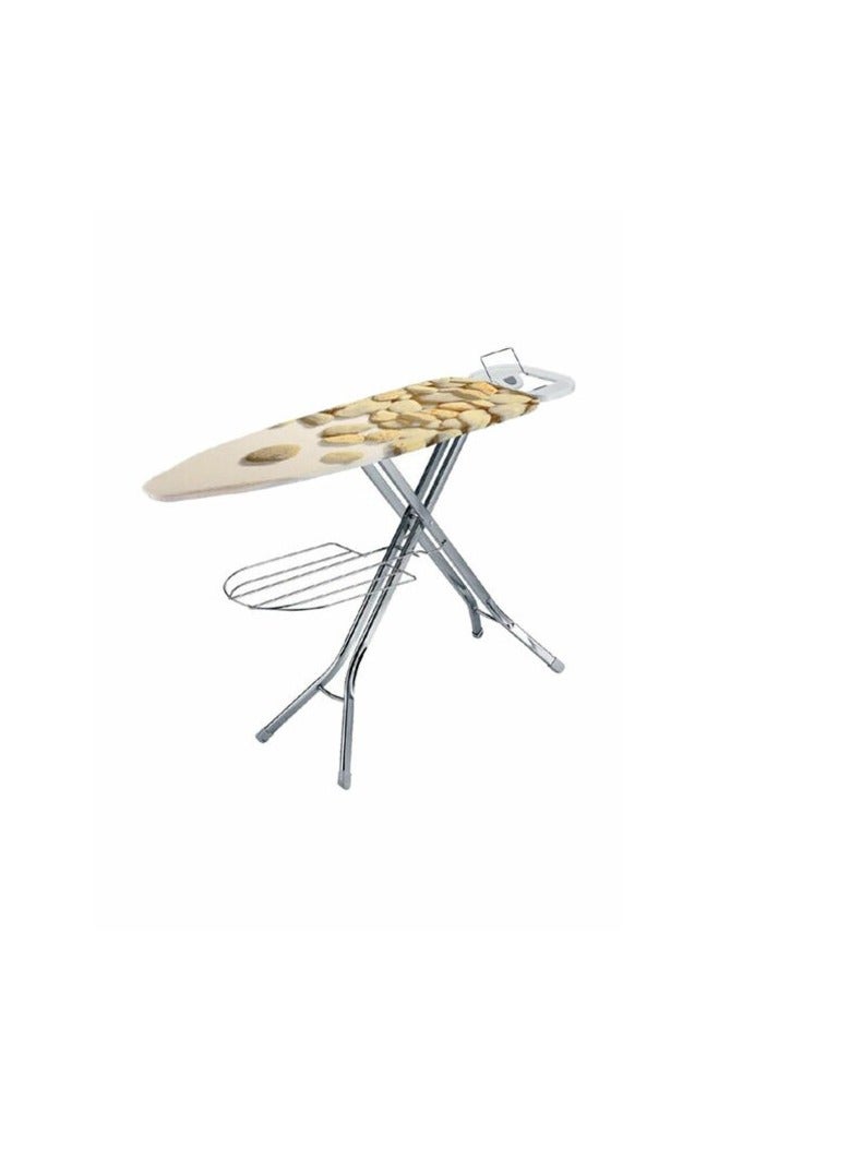 Royalford Royalford Ironing Board With Steam Iron Rest And Adjustable Height/Lock System Rf365Ibl Silver/Brown