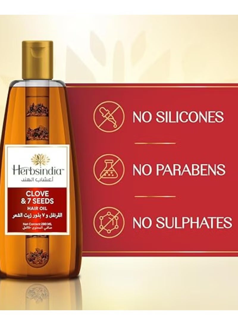 Herbsindia Clove& 7Seeds Hair Oil 280Ml - Image 4