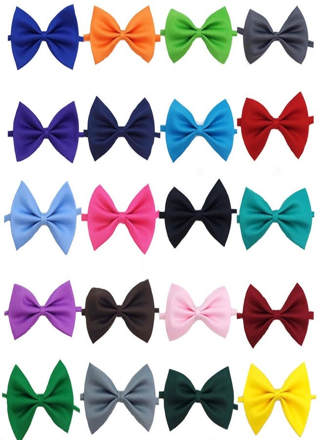 Ergonflow Glittermall Solid Color Adjustable Boys Kids Bow Tie Collection - 20 Mixed Color/20pcs - Image 1