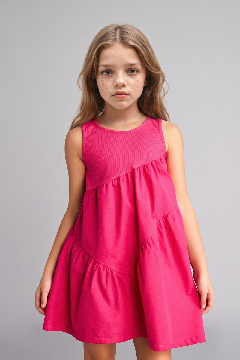 DeFacto Pink Girl Girl Sleeveless Dress Casual - Image 3