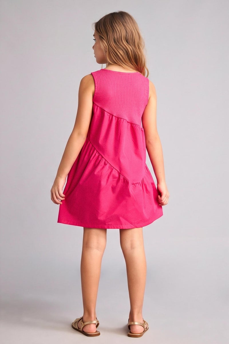 DeFacto Pink Girl Girl Sleeveless Dress Casual - Image 4
