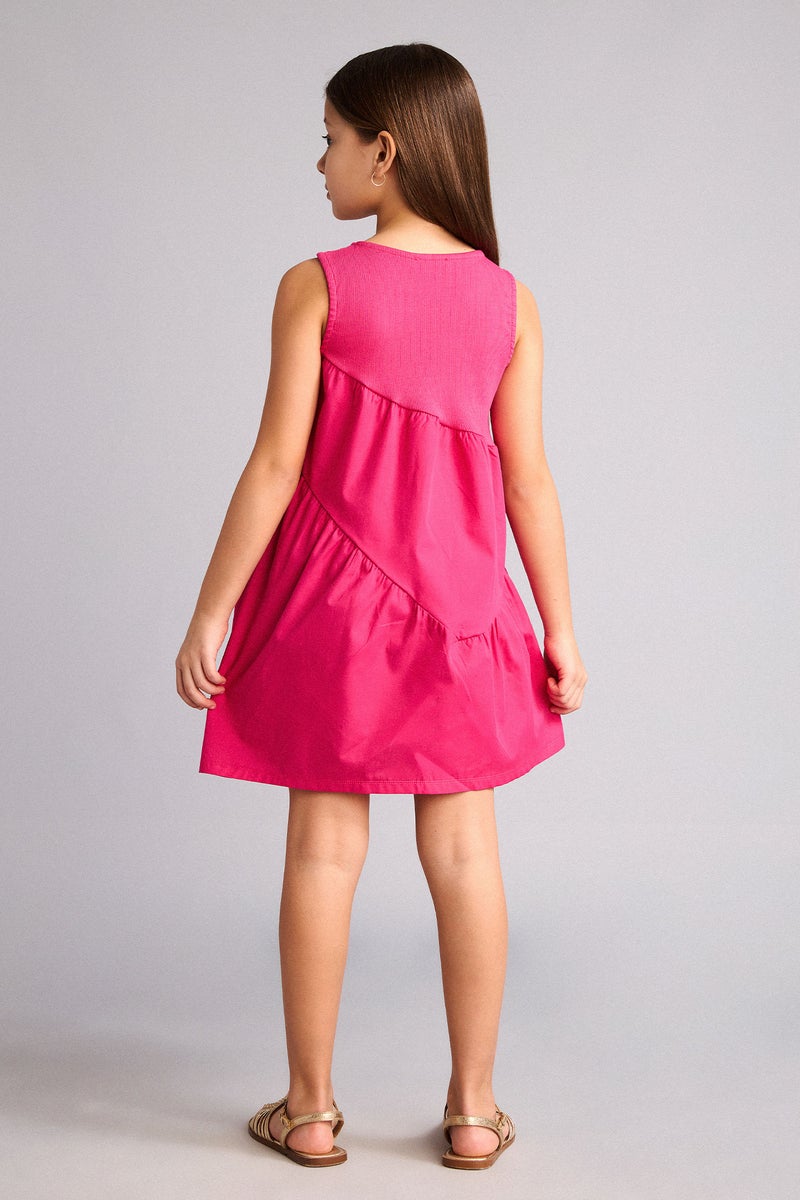 DeFacto Pink Girl Girl Sleeveless Dress Casual - Image 4