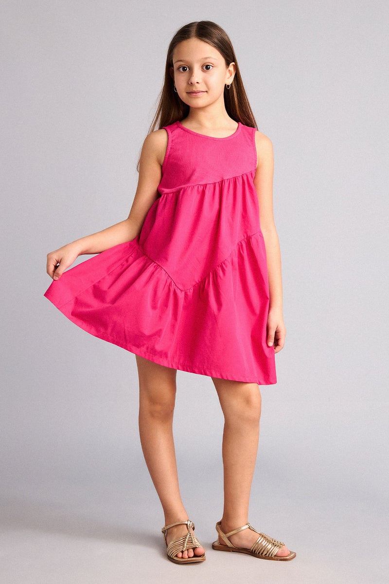 DeFacto Pink Girl Girl Sleeveless Dress Casual - Image 1