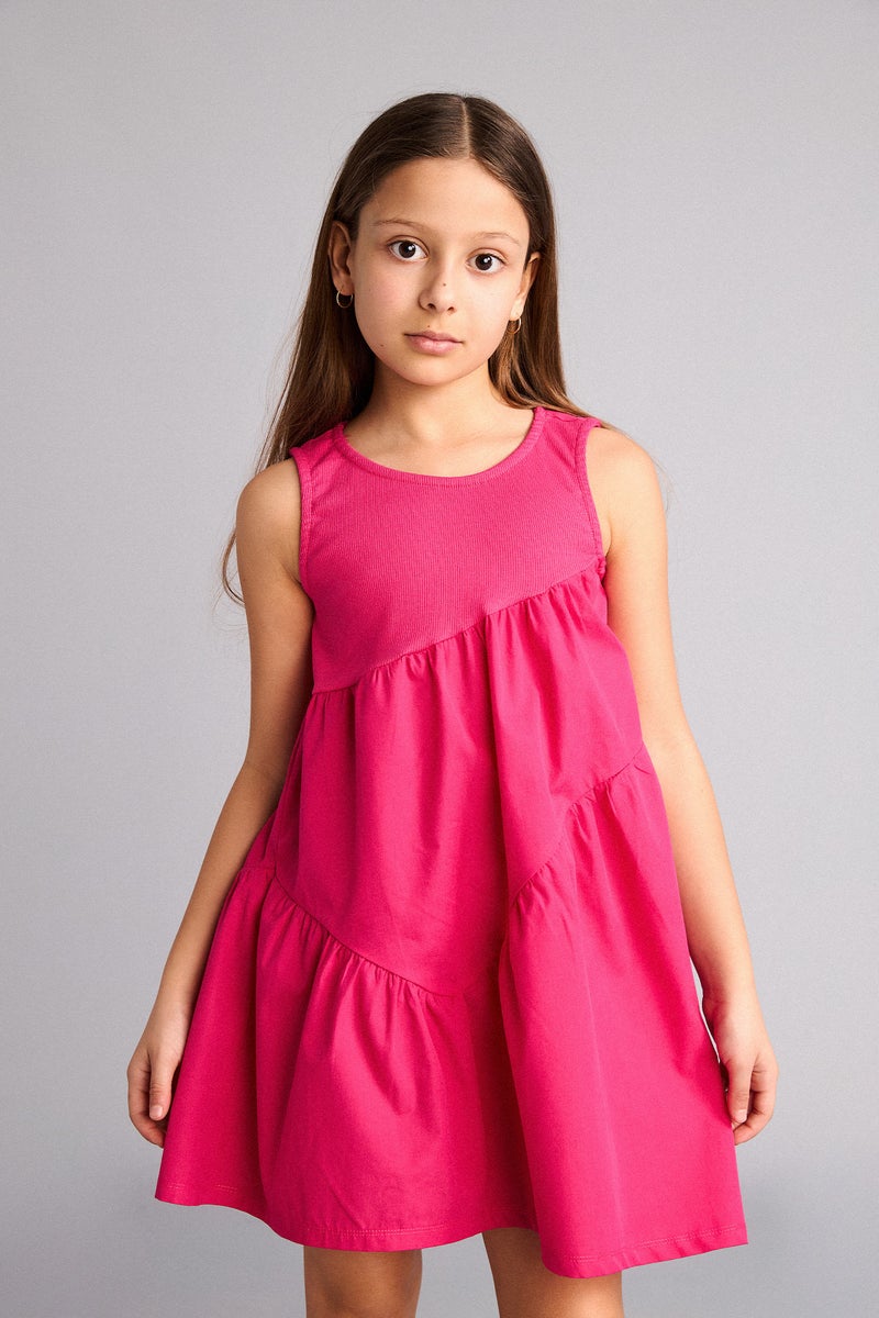 DeFacto Pink Girl Girl Sleeveless Dress Casual - Image 3