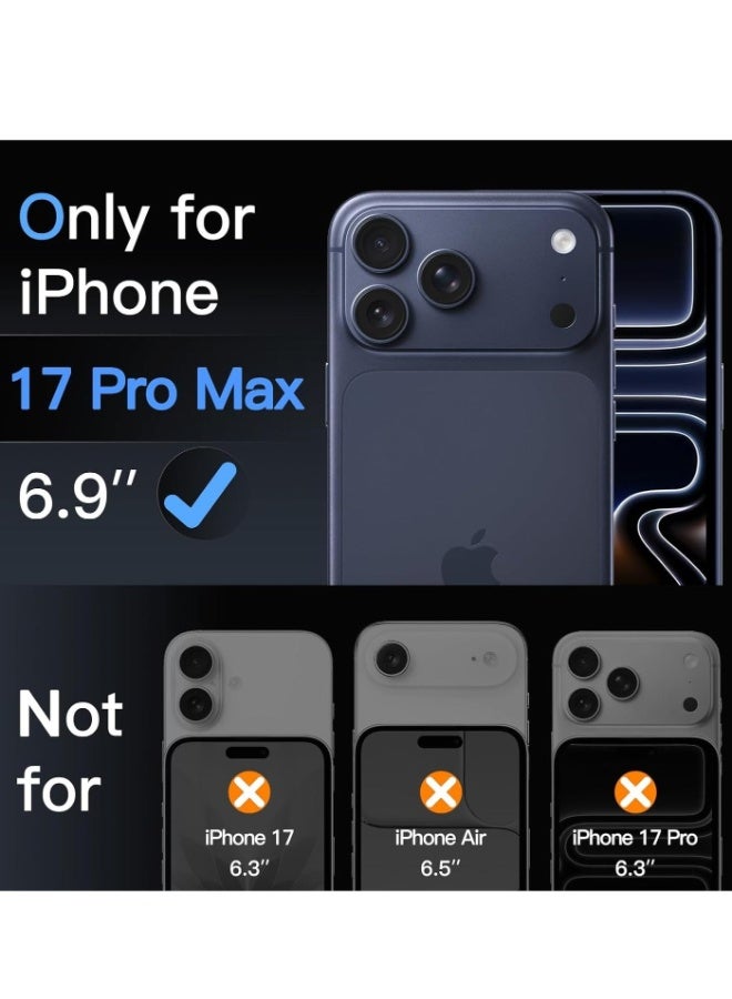Mlbose iPhone 17 Pro Max Case Compatible with Magsafe Camera Lens Protection Cover with Full HD 9D Tempered Glass For iPhone 17 Pro Max Anti-Yellowing Drop Protection Cover for iPhone 17 Pro Max 6.9-inch - Image 2