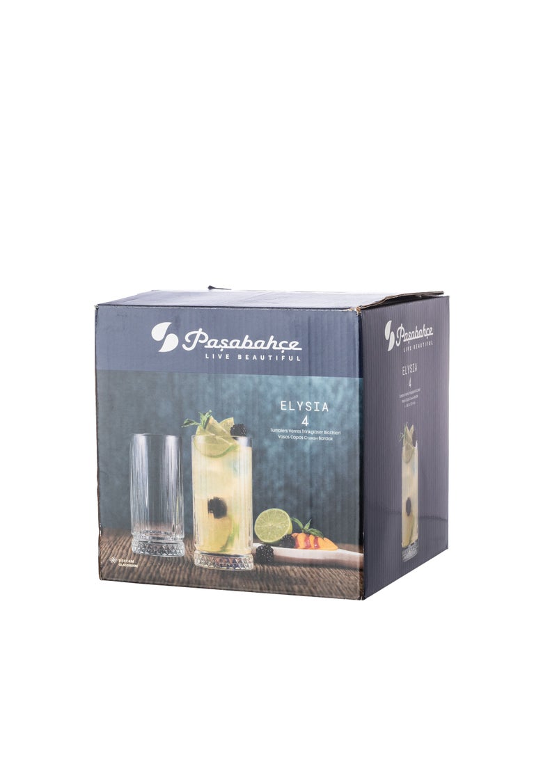 باساباش طقم 4 كاسات زجاج تركي السعة 365 مل - Image 3