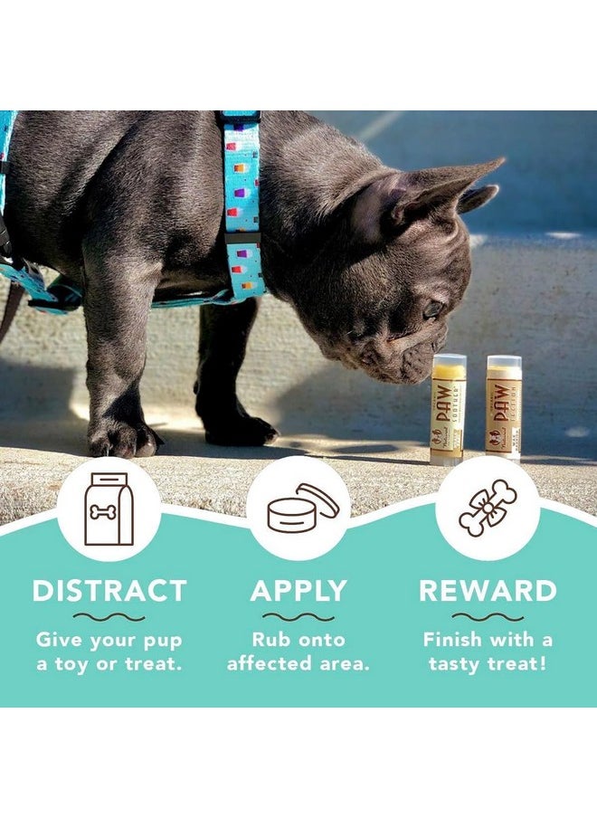  شركة Natural Dog - مجموعة قوية، تتضمن 4 بلسم علاجي يخفف من تهيجات الجلد، ومخالب متشققة، ومكونات عضوية طبيعية بالكامل، وأعواد تجريبية بحجم 0.15 أونصة - Image 1