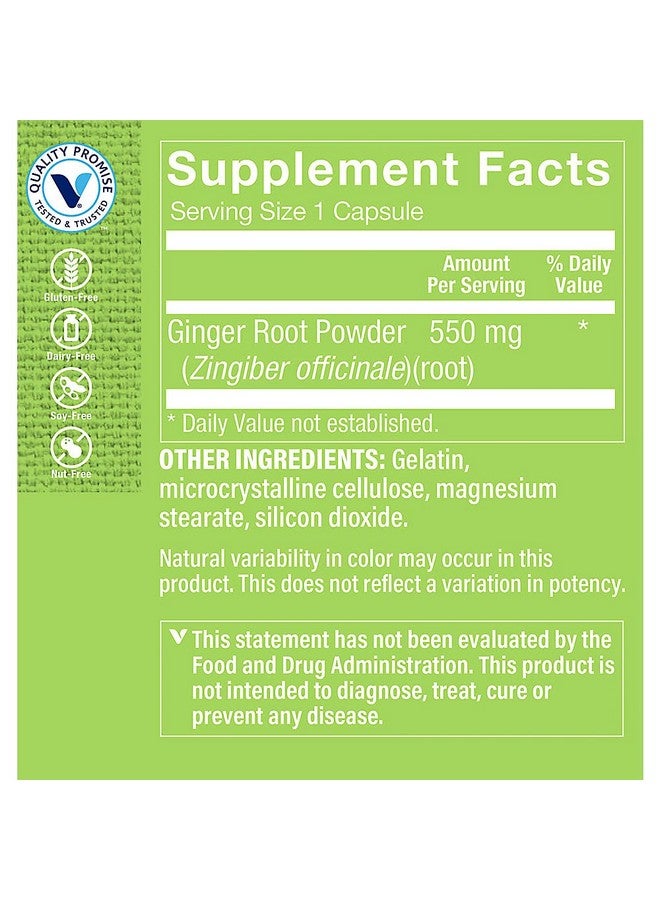 The Vitamin Shoppe Ginger Root 550MG, Whole Herb Supplement That Supports Digestion & Soothing (100 Capsules) - Image 3