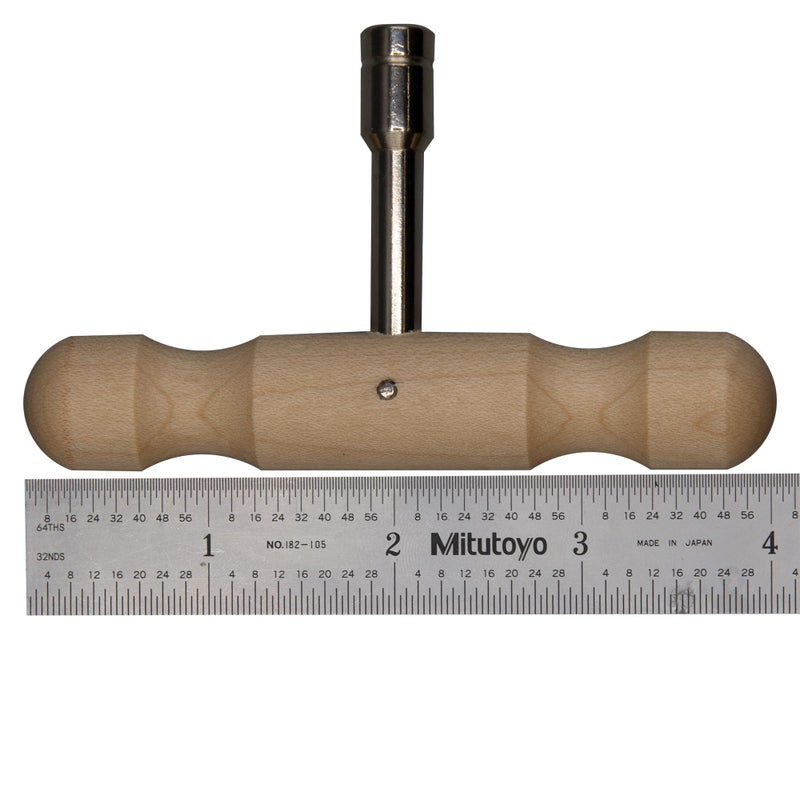 GOLDEN GATE مفتاح ضبط على شكل حرف T من غولدن غيت DH-40 - يناسب دبابيس السحب 3/16" - أداة ضبط متعددة الآلات - مقبض خفيف الوزن من خشب الزان - عمود مطلي بالنيكل - Image 2