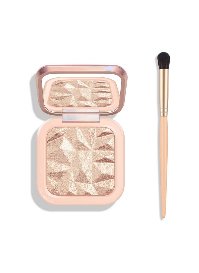 KYDA Face Highlighter Palette Glossy Glitter Highlight Contouring Palette Natural Shiny Contour Makeup Illuminator Concealer Lasting Lightweight By Ownest Beauty Sun Glow  - Image 1