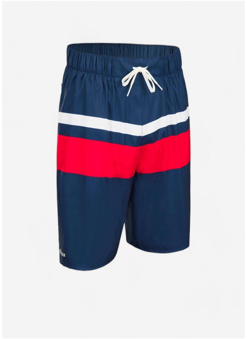OLAIAN OLAIAN by DECATHLON, Men Surfing boardshorts 100 15_QUOTE_ Eco POPSTRIPE BLUE  - Image 2