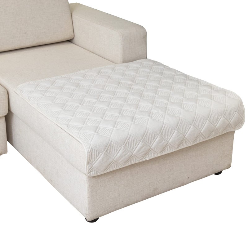 Eismodra Sectional Couch CoversL Shape Sofa Slipcover Furniture Protector for Dogs Cats Pet Chaise Lounge 3 Cushion Couch LoveseatWhite 36 x 36 inches Only 1 Piece