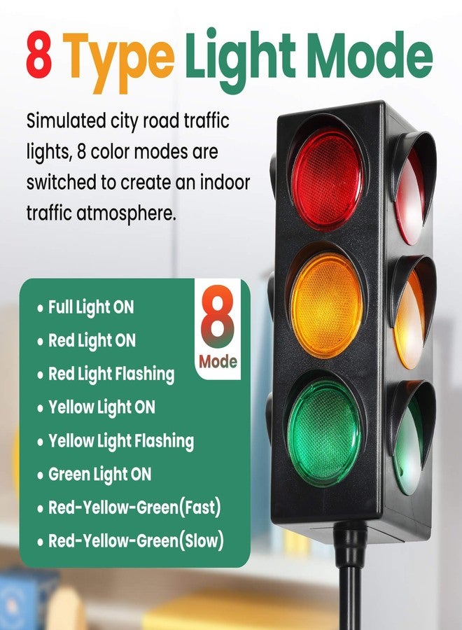 Aekops 11 Inch Traffic Light Lamp with Base for Room Decoration, Stop Light Lamp with Color Changing and Blinking Modes, Traffic Light Desk Lamp for Bedroom, Classroom,Party Decorations, 1 Pack - Image 4
