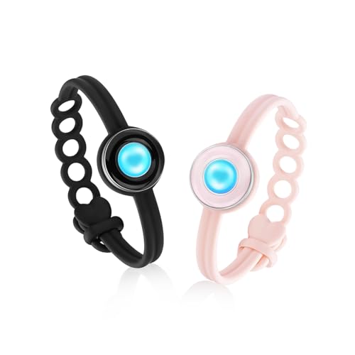 totwoo Long Distance Touch Bracelets, Light up & Vibration for Love - Pair of Couples Bracelets Long Distance Relationship Gifts for Girlfriend, Mother-Daughter, Sisters Bluetooth APP Set Up Pairing Jewelry - Image 1