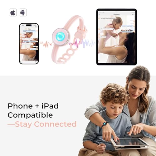 totwoo Long Distance Touch Bracelets, Light up & Vibration for Love - Pair of Couples Bracelets Long Distance Relationship Gifts for Girlfriend, Mother-Daughter, Sisters Bluetooth APP Set Up Pairing Jewelry - Image 5
